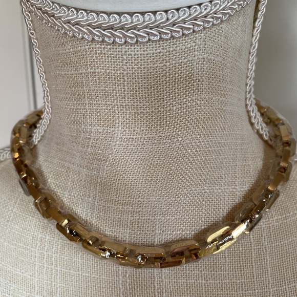 Eddie Borgo 17” Rectangular Gold Tone Chain Necklace NWT - Picture 8 of 16